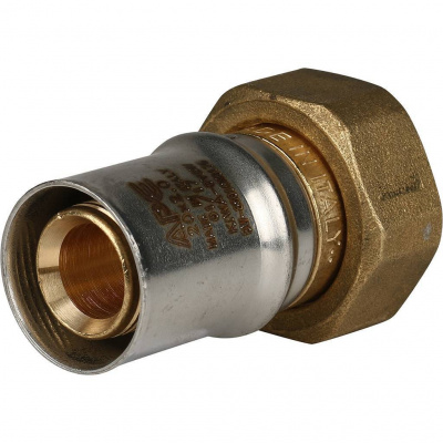 Переходник STOUT с накидной гайкой 3/4 х20 для металлопластиковых труб прессовой