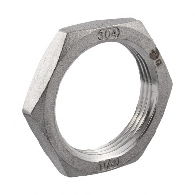 Контргайка NewKey 6-гранная нержавеющая, AISI304 DN32 (1 1/4), (CF8), PN16