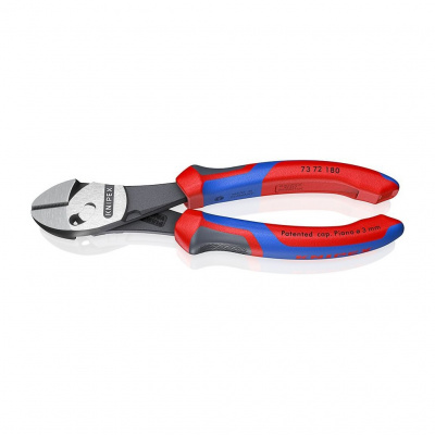 Бокорезы KNIPEX TwinForce, 180 мм, фосфатированные, 2-комп ручки, двойной шарнир