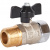 Кран шаровой STOUT 3/4x3/4 с накидной гайкой, НР/накидная гайка, ручка бабочка Кран шаровой STOUT 3/4x3/4 с накидной гайкой, НР/накидная гайка, ручка бабочка