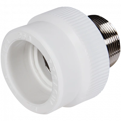 Муфта комбинированная Pro Aqua d= 50-1.1/2 PP-R под ключ НР Белая