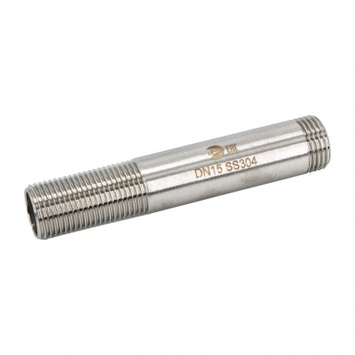 Сгон резьбовой NewKey нержавеющий, AISI304 DN15 (1/2), (CF8), PN16