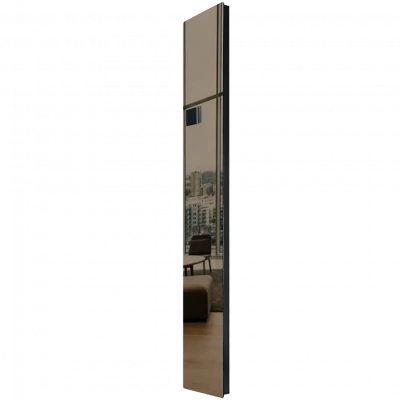 Дизайн-конвектор STOUT LUNA 225x1600 прав 1.1 кВт шнур RAL9005 Mirror bronze BI