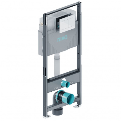 Инсталляция для унитаза со сливным баком RIVO Set A + Панель смыва RIVO Touch Line Белый глянцевый