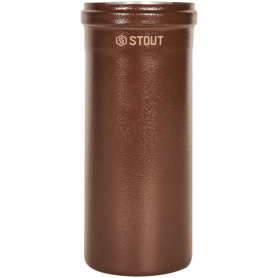 Удлинитель дымохода STOUT традиц. коакс. D60(п-м)/100(п-м), L250, КОРИЧНЕВЫЙ