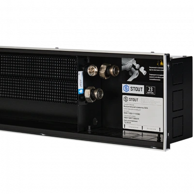 Внутрипольный конвектор STOUT SCN-1100 110х190х800 (Решётка роликовая) правое подключение