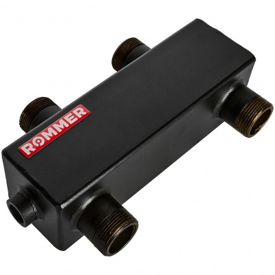 Гидравлическая стрелка ROMMER RDG-1015 4,53 м3/час, в теплоизоляции