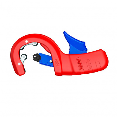 Труборез KNIPEX DP50 для канализационных пластиковых труб диаметр 32/40/50 мм, толщина max 2.4 мм, длина 202 мм, BK