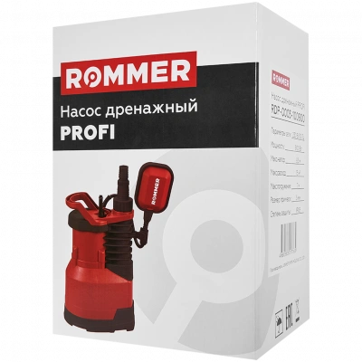 Насос дренажный ROMMER PROFI, кабель 10м, 900 Вт, для чистой воды