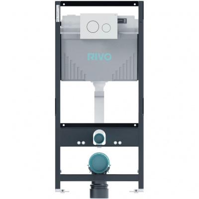 Инсталляция для унитаза со сливным баком RIVO Set A + Панель смыва RIVO Touch Neo Белый глянцевый
