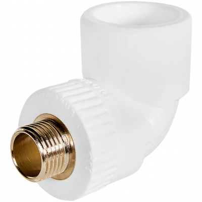 Угольник комбинированный Pro Aqua d=32-1/2 PP-R НР Белый