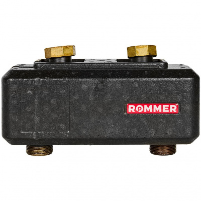 Гидравлическая стрелка ROMMER с накидными гайками 1 1/4, 4,53 м3/час, в теплоизоляции