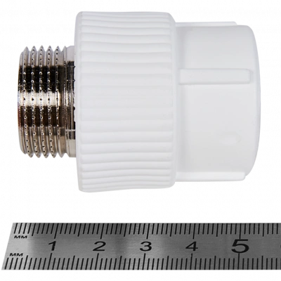 Муфта комбинированная Pro Aqua d= 25-3/4 PP-R НР Белая