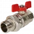 Кран шаровой полнопроходной с американкой STOUT ВР/НР ручка бабочка 1 (EPDM)
