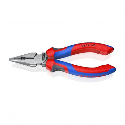 Плоскогубцы KNIPEX комбинированные остроконечные с удлинёнными губками, 145 мм, фосфатированные, 2-комп ручки