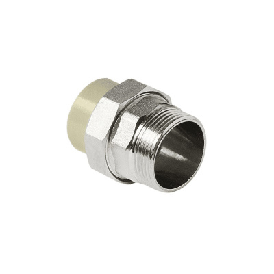 Муфта комбинированная Pro Aqua d=32-1 PP-R разъемная (американка) НР Серая