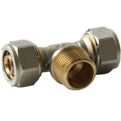 Тройник Pro Aqua D 16x1/2x16 с НР (компресс.)