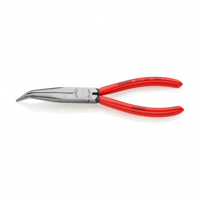 Плоскогубцы KNIPEX механика, плоскокруглые губки 40°, 200 мм, фосфатированные, обливные ручки