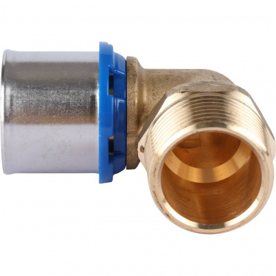 Угольник-переходник APE с наружной резьбой 1 х32 для металлопластиковых труб прессовой