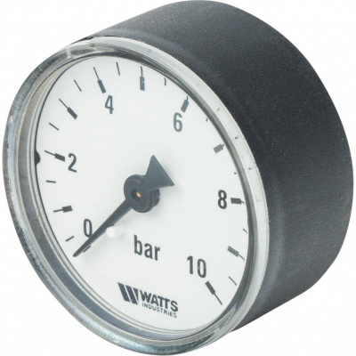 Манометр аксиальный WATTS 50мм 1/4 давление 10 бар