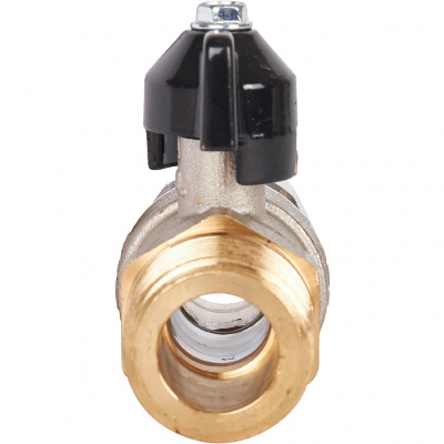 Кран шаровой STOUT 3/4x3/4 с накидной гайкой, НР/накидная гайка, ручка бабочка
