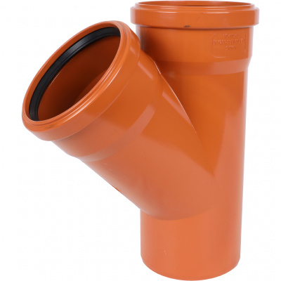 Тройник Sinikon НПВХ D110x110x45° для наружной канализации