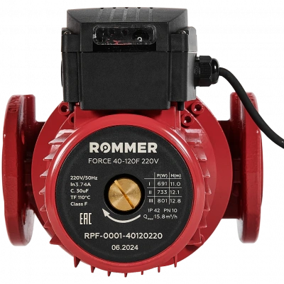 Насос циркуляционный фланцевый ROMMER RPF трехскоростной 40-120F 220V