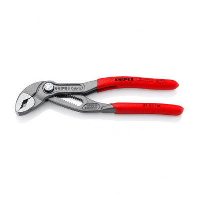 Клещи KNIPEX COBRA переставные, зев 32 мм, длина 150 мм, фосфатированные, обливные ручки, SB