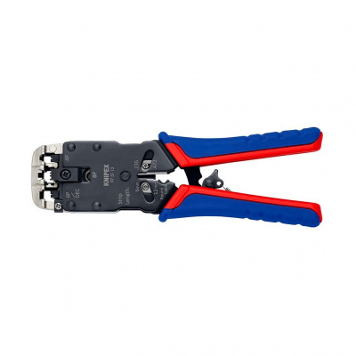 Пресс-клещи KNIPEX для штекеров RJ, 3 гнезда, RJ 10 (4-pin), RJ 11/12 (6-pin), RJ 45 (8-pin), 200 мм
