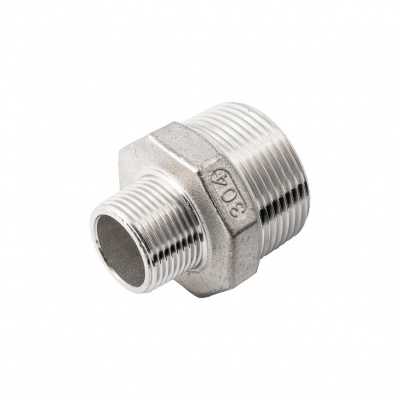 Ниппель NewKey резьбовой переходной нержавеющий, AISI304 DN32хDN20 (1 1/4х3/4), (CF8), PN16