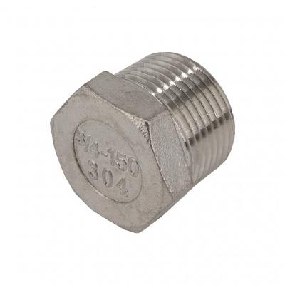 Заглушка NewKey Н/Р 6-ти гранная нержавеющая, AISI304 DN20 (3/4), (CF8), PN16
