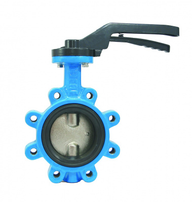 Затвор дисковый поворотный FAF Valve 3600 DN 150 PN 16 межфланцевый из чугуна с резьбовыми проушинами EPDM с рукояткой
