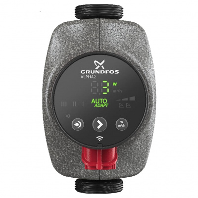 Циркуляционный насос Grundfos ALPHA2 25-40 180 NEW (в комплекте с накидными гайками)