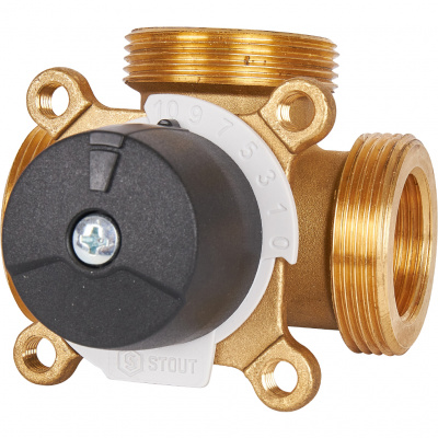 3-х ходовой смесительный клапан STOUT 1 -1 1/2” KVs 8