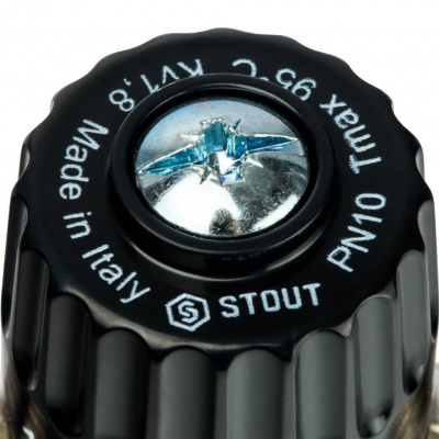 Термостатический смесительный клапан для систем отопления и ГВС STOUT 3/4 НР 30-65°С KV 1,8