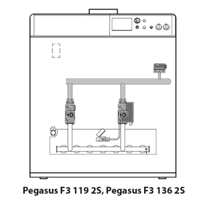 Напольный чугунный котел FERROLI PEGASUS F3 N 119 2S с атмосферной горелкой