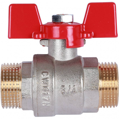 Кран шаровой ROMMER 3/4 НР/НР, ручка бабочка