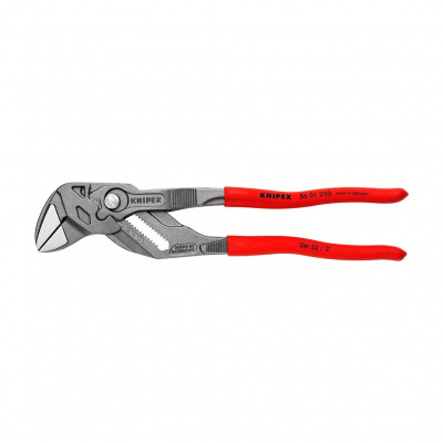 Клещи KNIPEX переставные-гаечный ключ, зев 52 мм, длина 250 мм, фосфатированные, обливные ручки, SB