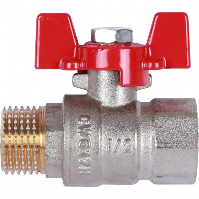Кран шаровой ROMMER 1/2 ВН/НР, ручка бабочка