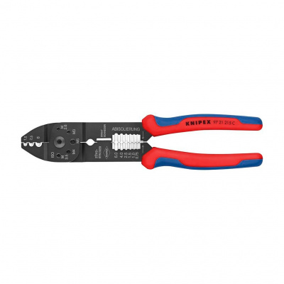 Пресс-клещи KNIPEX, 3 гнезда, неизолированные кабельные наконечники и штекеры: 0.5-6.0 мм2, длина 230 мм