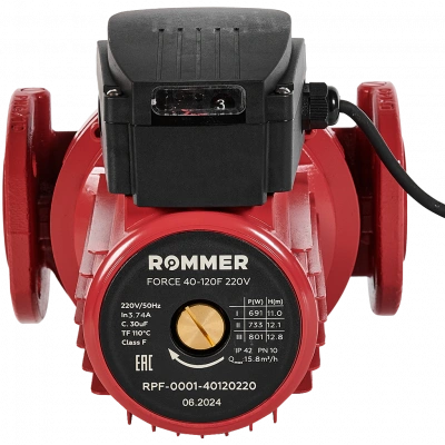 Насос циркуляционный фланцевый ROMMER RPF трехскоростной 40-120F 220V