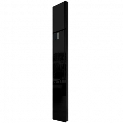 Дизайн-конвектор STOUT LUNA 400x2000 прав 3 кВт шнур Glass RAL9005 BI