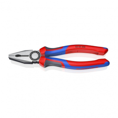 Плоскогубцы KNIPEX комбинированные, 200 мм, фосфатированные, 2-комп ручки
