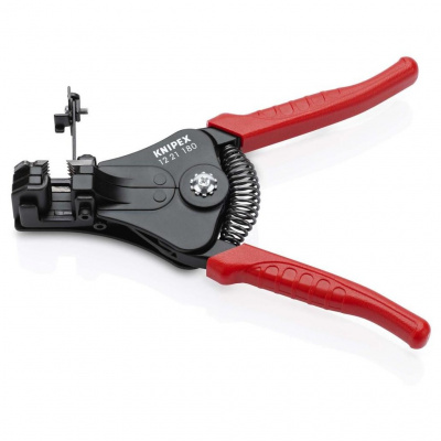 Стриппер KNIPEX со сменными фасонными ножами, 0.5-0.75/1/1.5/2.5/4/6 мм2, длина 180 мм, обливные ручки