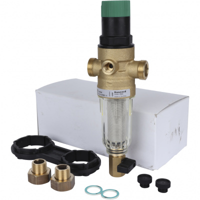 Фильтр Honeywell (Resideo Braukmann) с редуктором, на холодную воду, 100 мкм, 1/2