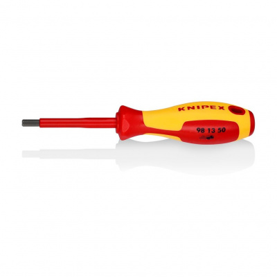 Отвёртка VDE KNIPEX с внешним шестигранником, 5 x 75 мм, длина 187 мм, диэлектрическая