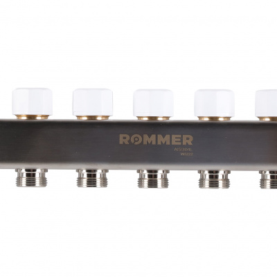 Коллектор из нержавеющей стали в сборе с расходомерами ROMMER 7 выходов