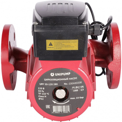 Насос циркуляционный (отопл.) UNIPUMP UPF 50-120 280 (Фланцевое присоед.DN50, 220 В, Wмакс - 1000 Вт, Нmax-12м, Qmax - 15 куб.м/час)