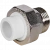 Муфта комбинированная Pro Aqua d=20-3/4 PP-R разъемная (американка) НР Белая