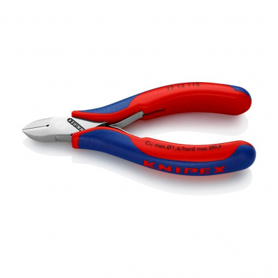 Бокорезы KNIPEX для электроники, округлая головка, зажим для проволоки, 115 мм, 2-комп ручки